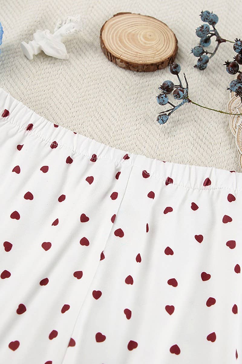 CWSPJ0047_KNIT PRINTED SHORT SLEEVED SHORTS PAJAMAS SET