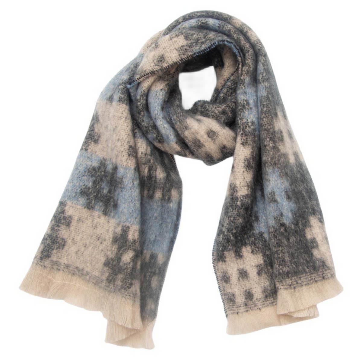 Circle Yarn Jacquard Scarf ? Unisex Winter Wrap