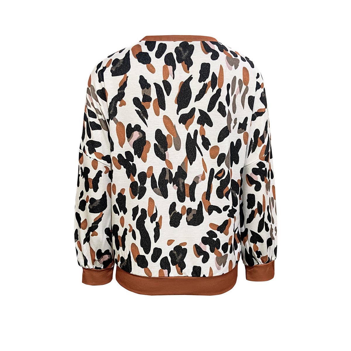 CREWNECK LANTERN SLEEVE PRINTED HOODIE