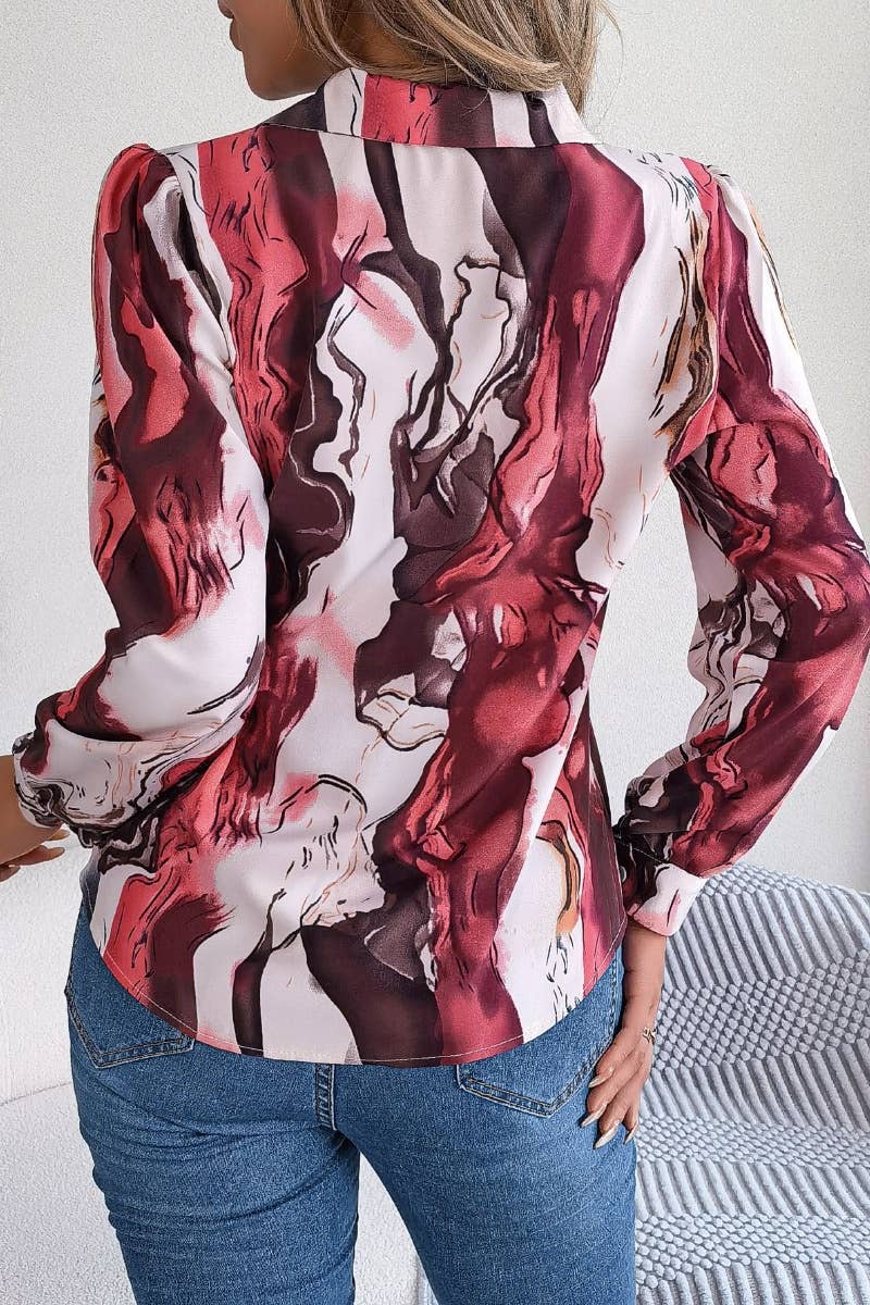 CWTDSL0086_SUMMER COLOR STRIPED LONG-SLEEVED SHIRT