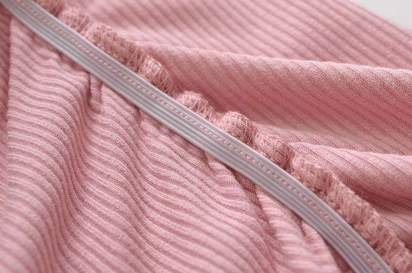 DOUBLE SQUARE NECK TIGHT PLEATED TOP