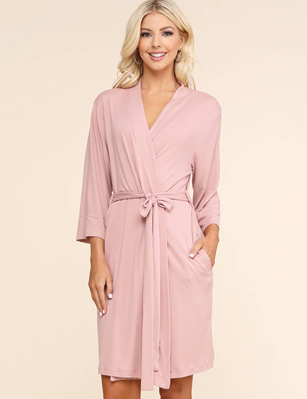CWOCAL543_Short Robe Soft Sleepwear Pajamas