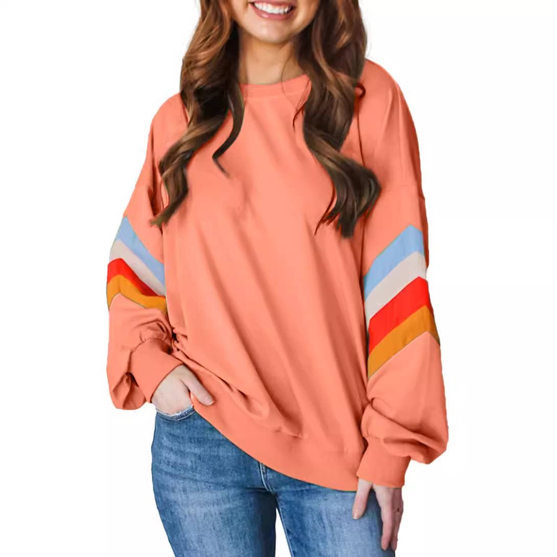 Casual loose-fitting warm women's pullover hoodie