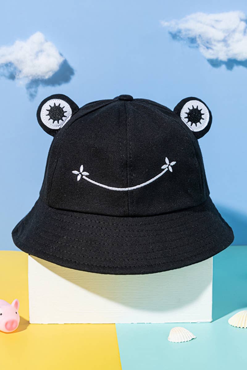 CARTOON FROG DESIGN BUCKET HAT_CWAH0469