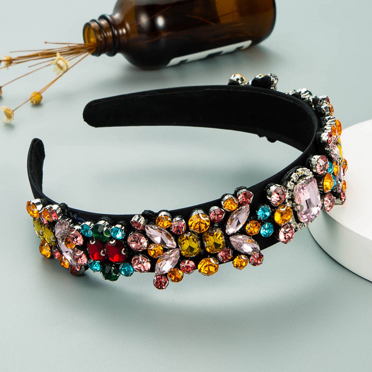 FASHION RETRO DIAMOND HEADBAND_CWAHA1981