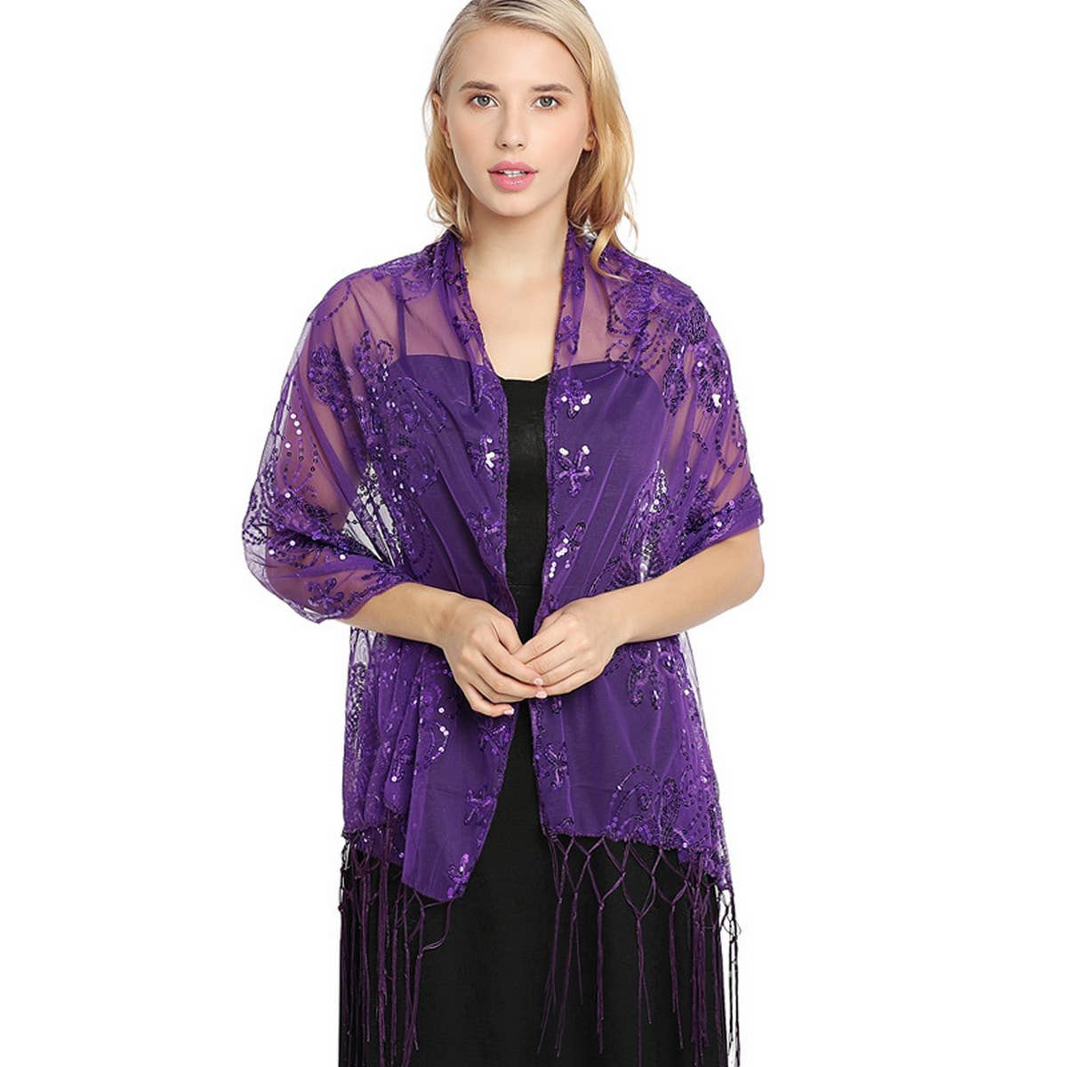 2024 NEW STYLE DINNER EMBROIDERED TASSEL SHAWL_CWASC1083