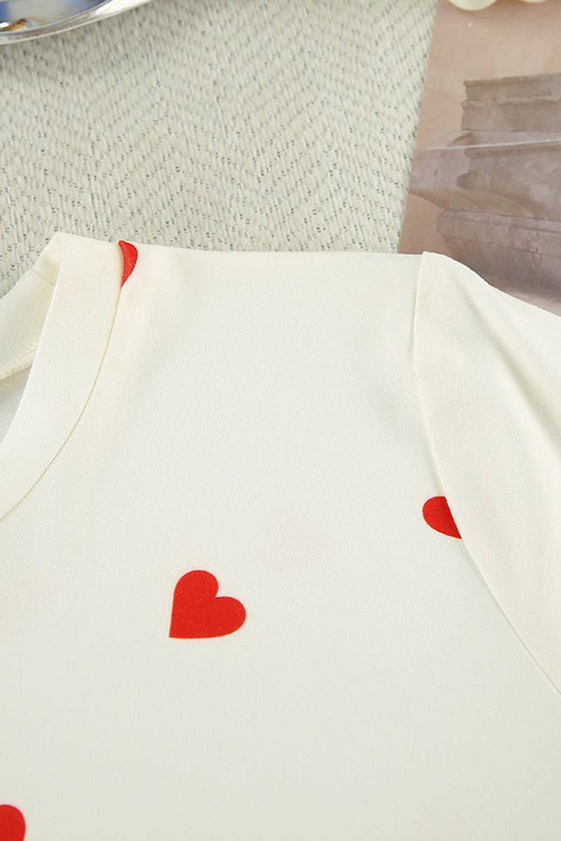 CWSPJ0045_PRINTED SHORT SLEEVE SHORTS PAJAMAS SET