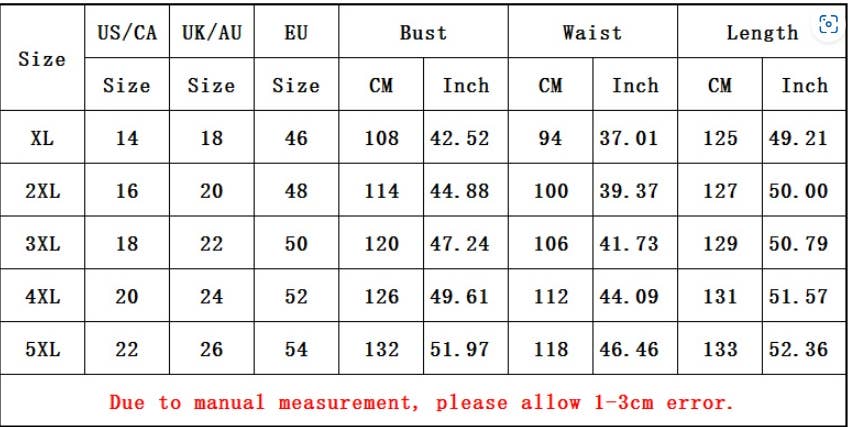 CWDMD3239_PLUS SIZE V-NECK RUFFLE IRREGULAR PRINT LONG DRESS