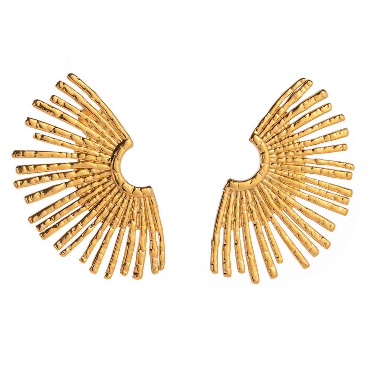 TEMPERAMENT HALF SUNFLOWER DESIGN EARRINGS