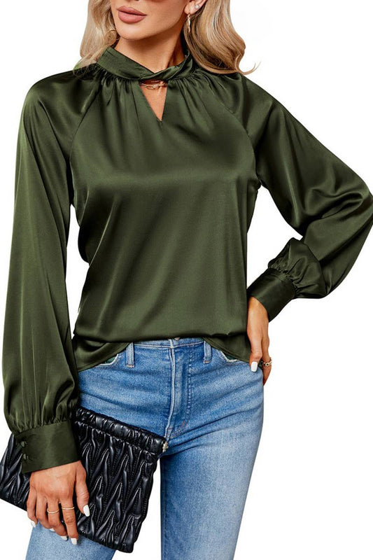 CWTBLL3752_NEW LADIES V-NECK LONG SLEEVE LOOSE SHIRT