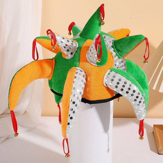 CWAH4047_CARNIVAL PERFORMANCE PARTY PROPS CLOWN BELL HAT