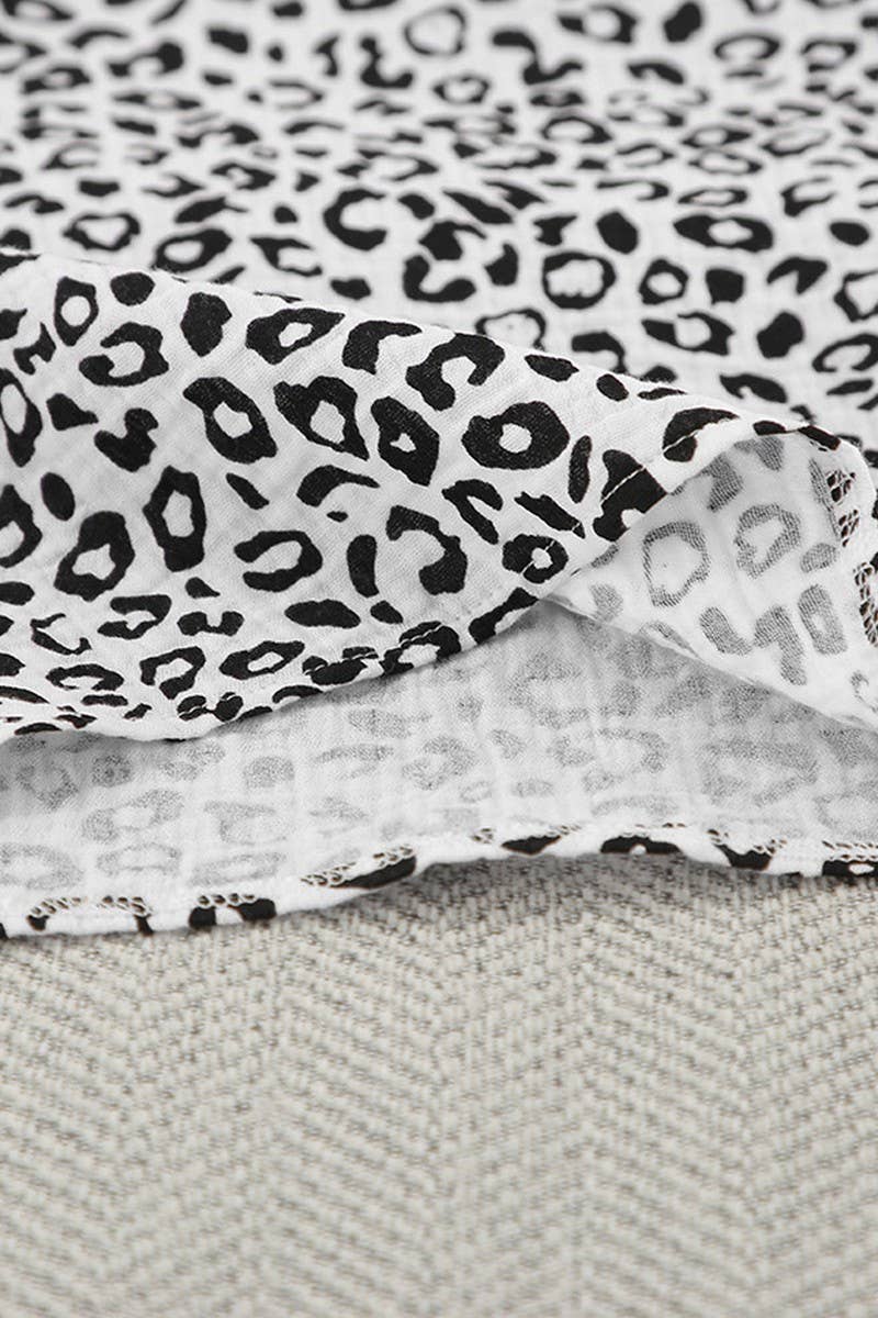 CWSPJ0369_LONG-SLEEVED SHORTS LEOPARD PRINT PAJAMA SET