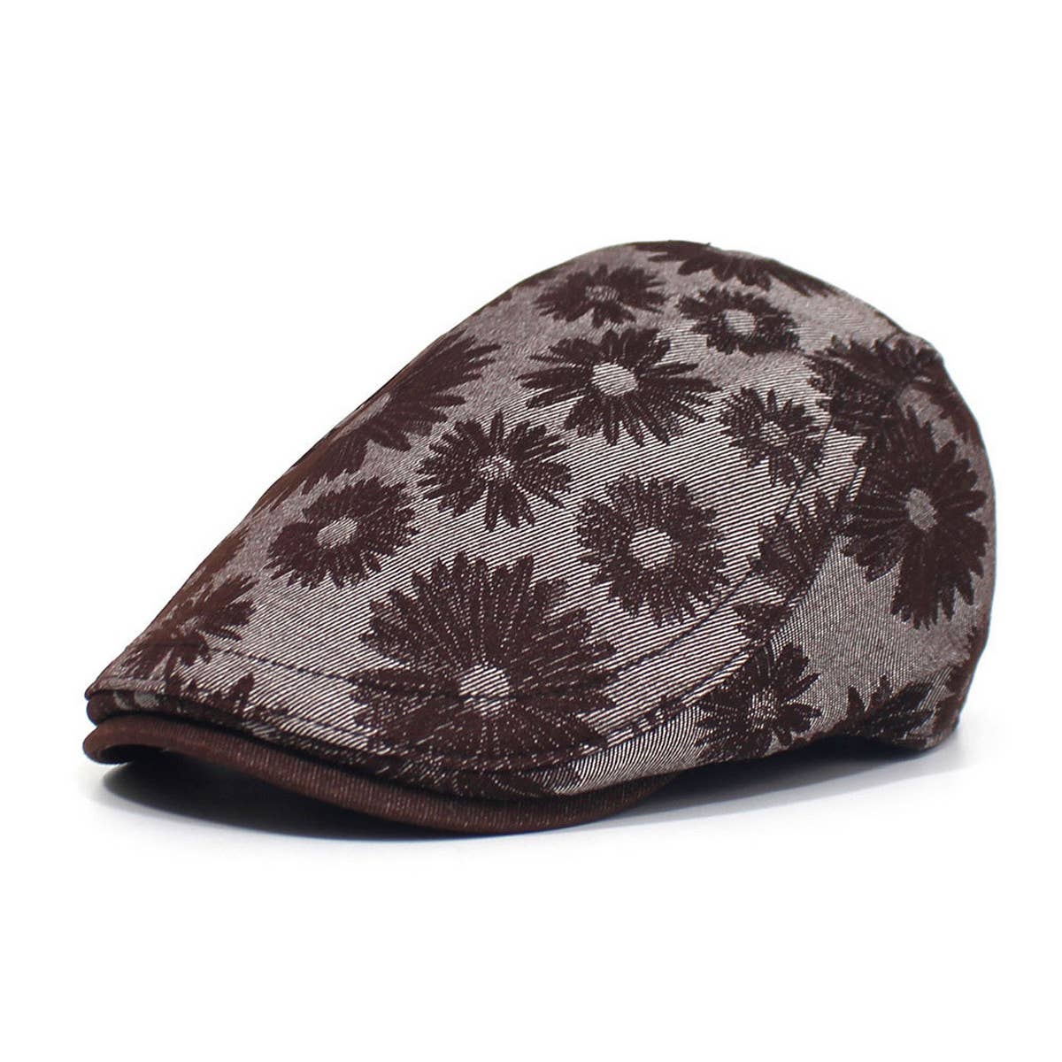 FASHION PRINT ADJUSTABLE FLORAL BERET_CWAB2917