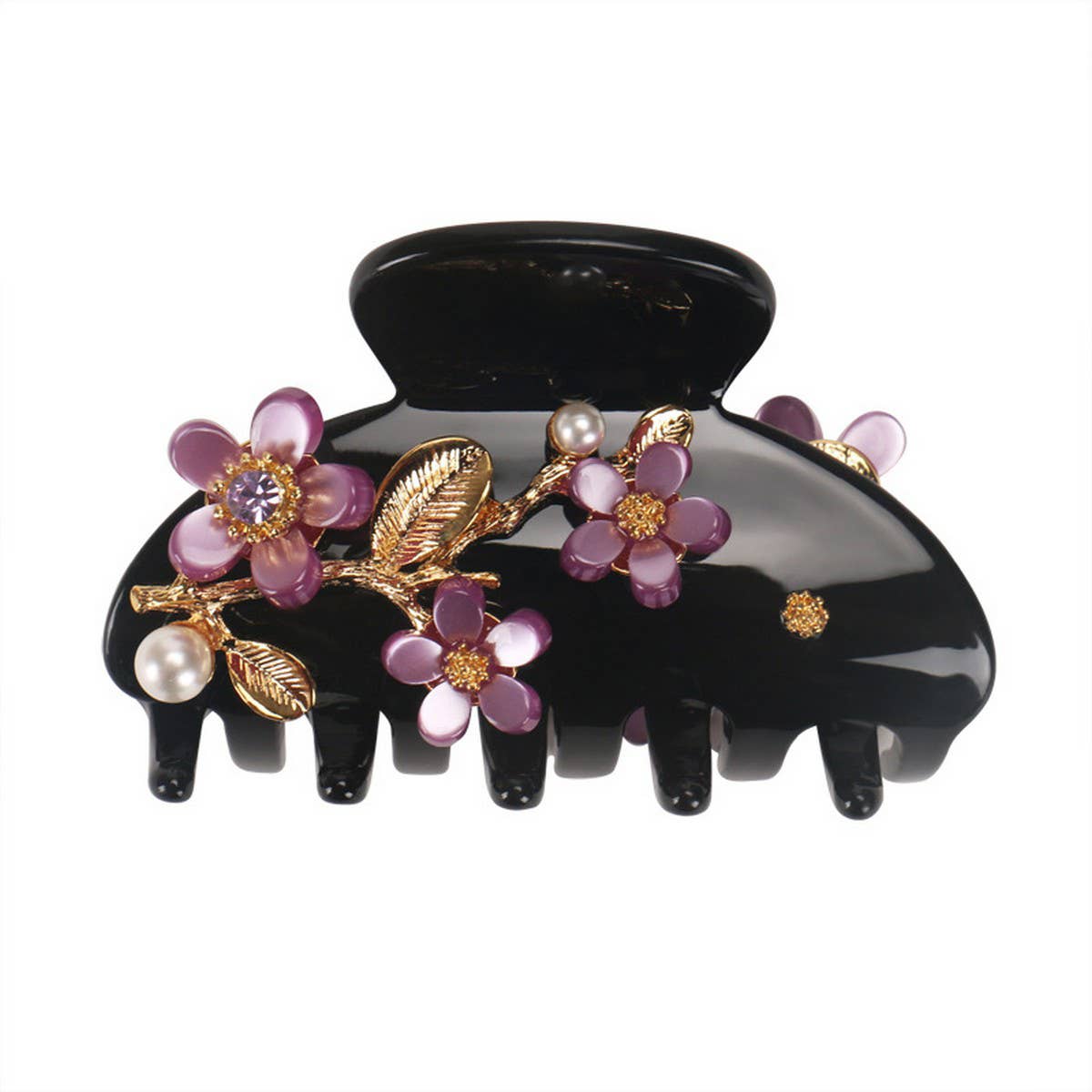 HAIR GRAB ACETATE FLOWER MEDIUM HAIR GRAB