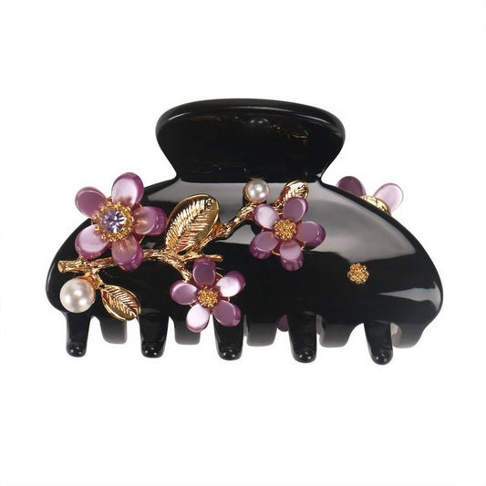 HAIR GRAB ACETATE FLOWER MEDIUM HAIR GRAB