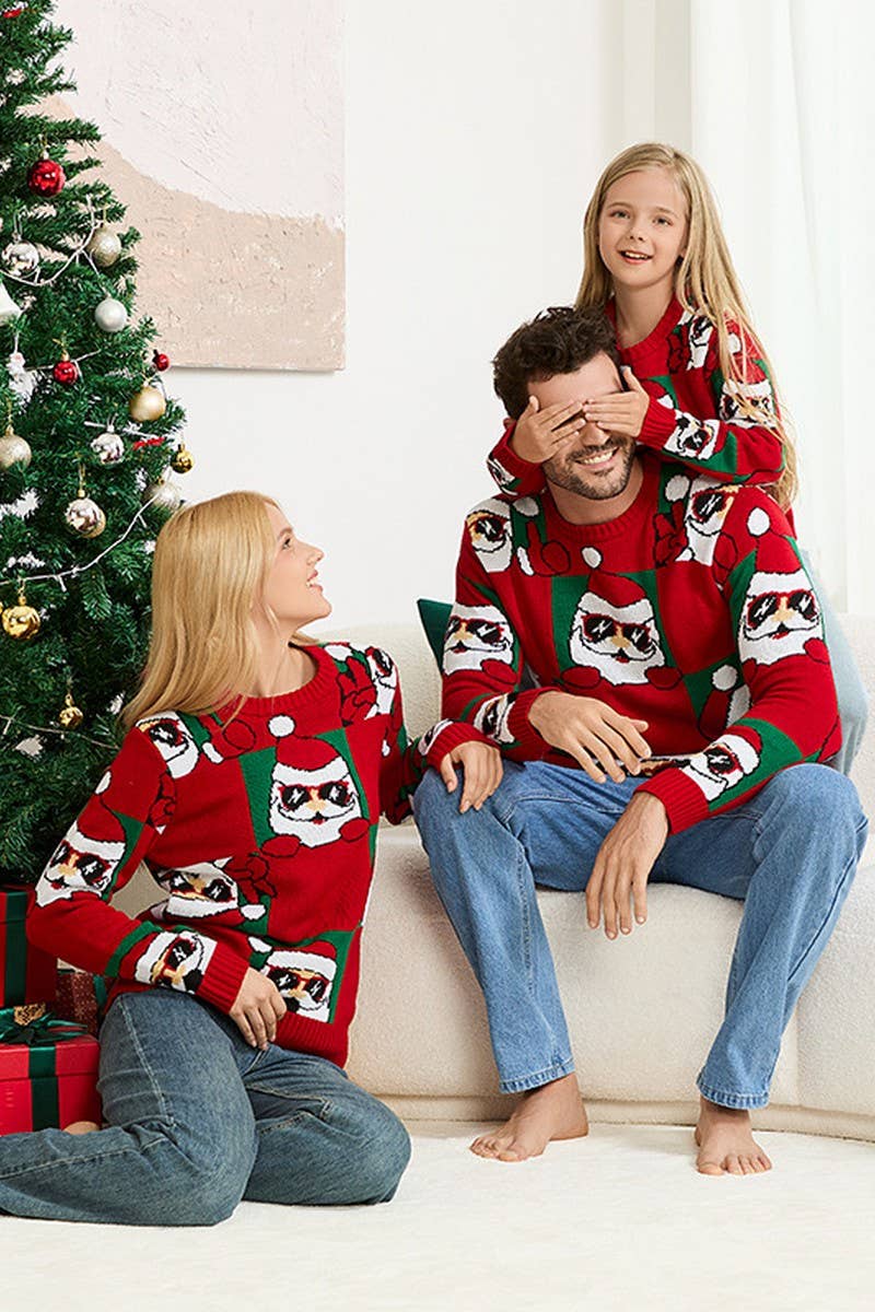 CWOSWL07298_SANTA CLAUS PARENT-CHILD CHRISTMAS SWEATER