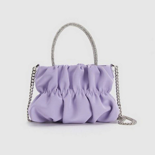 NEW STYLE HIGH-END PLEATED RHINESTONE SHOULDER BAG_CWAB3431