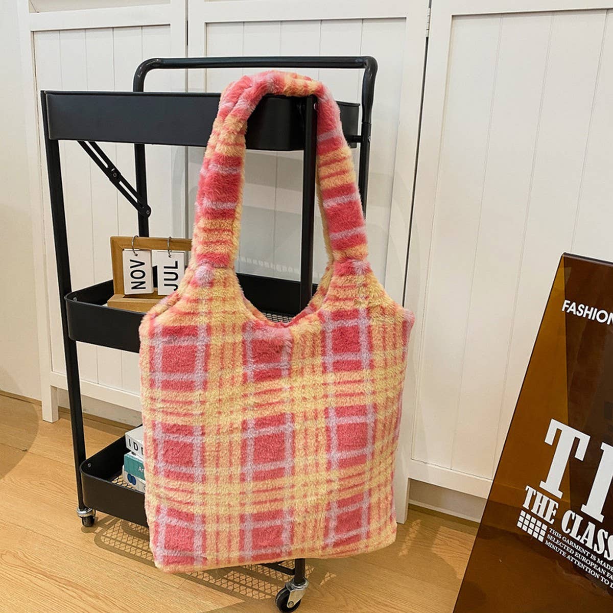 Fluffy Wool Tote Bag  Fashion Shoulder Bag_CUAB00581
