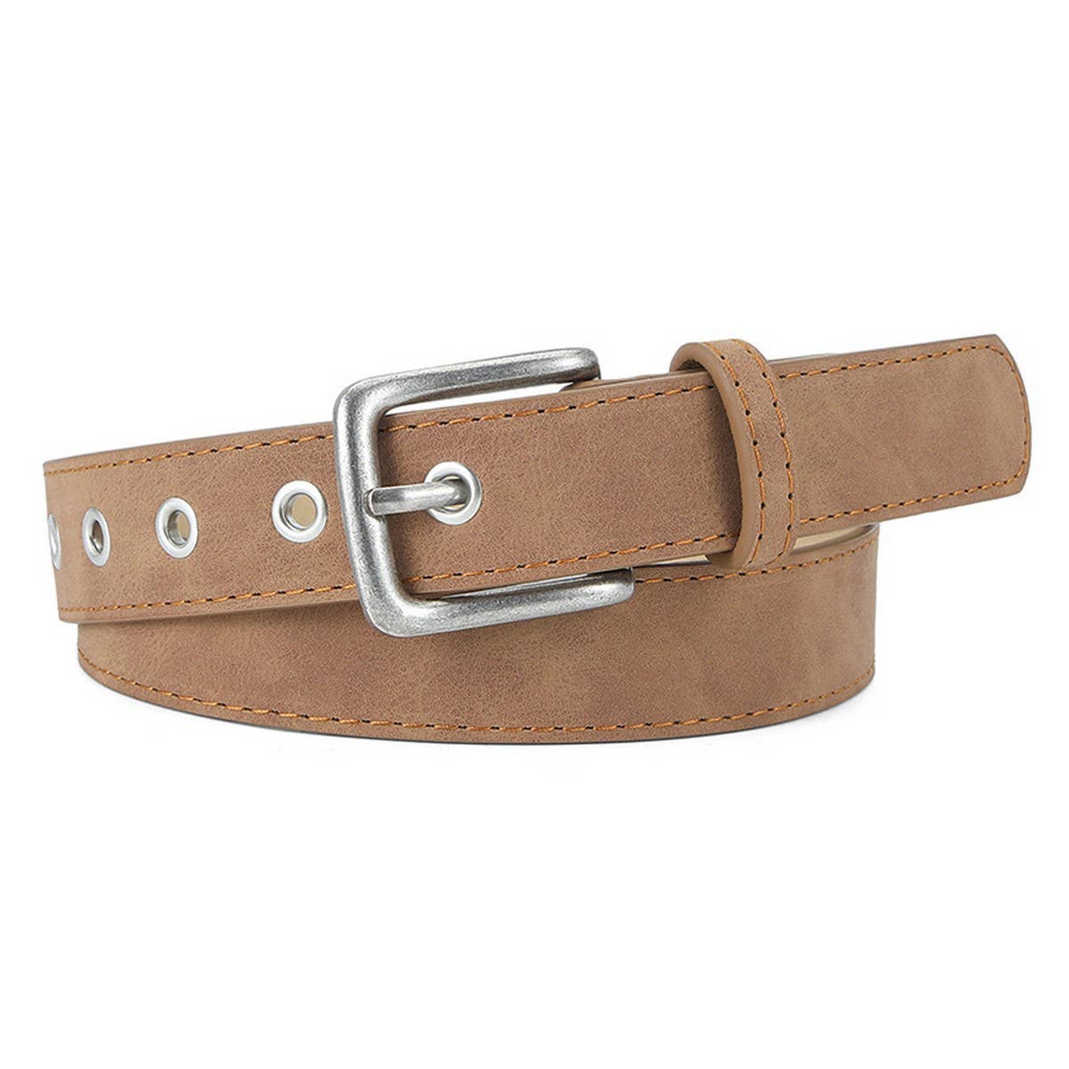 CWABE01258_MATTE PU BUCKLE BELT FOR WOMEN FASHION OUTFITS