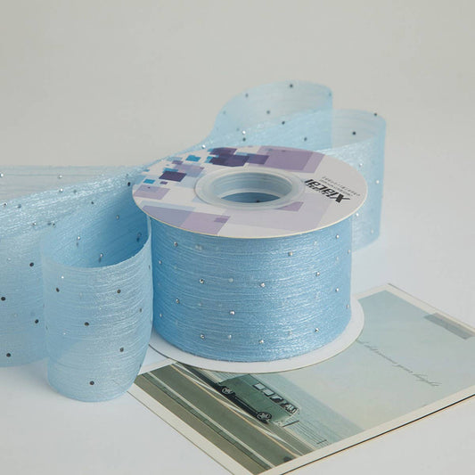SILVER DOT HOT DIAMOND RIBBON BOW DIY RIBBON