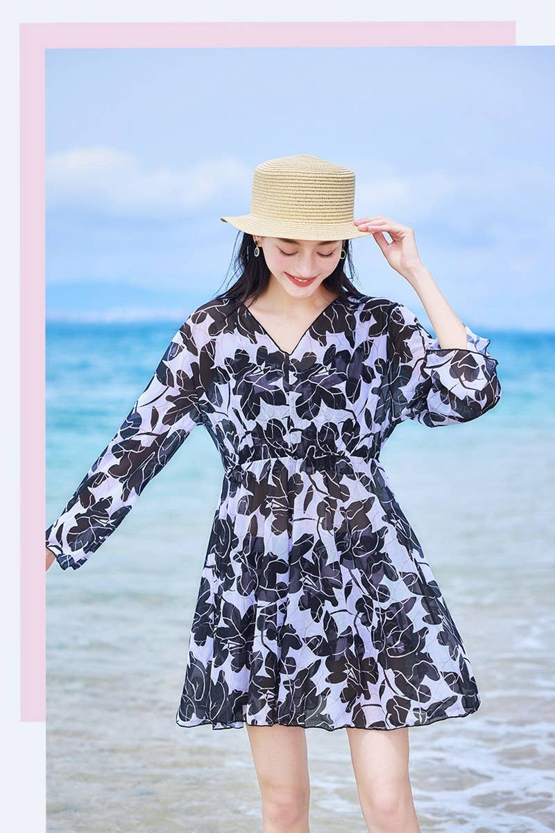 CWMW0861_LONG-SLEEVED SUN PROTECTION THREE-PIECESWIMSUIT