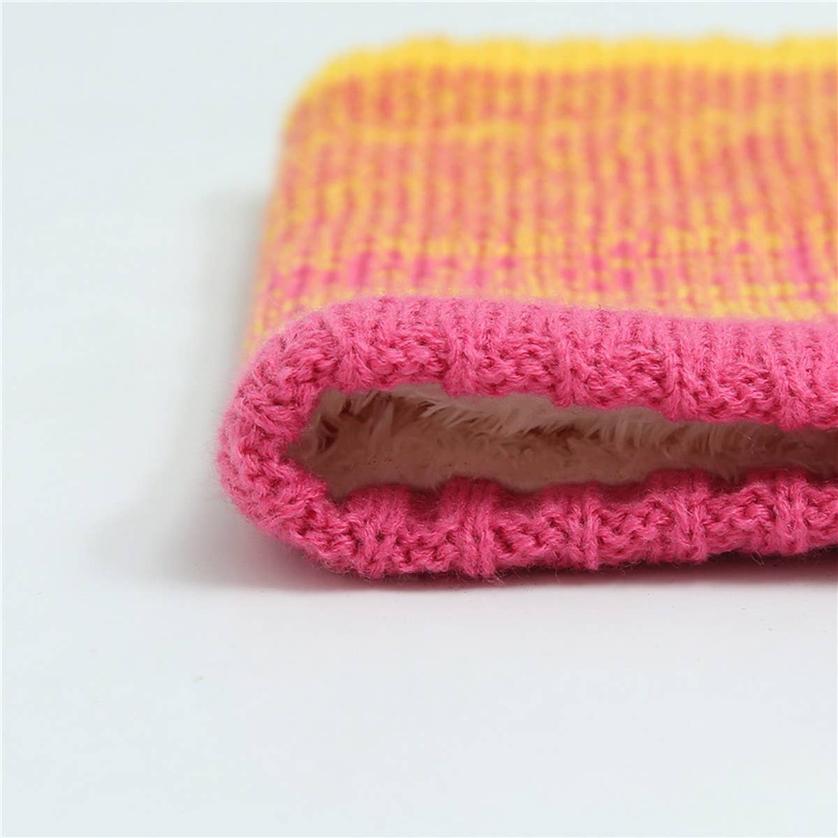 WINTER THICK GRADIENT WOOL KNITTED SCARF FOR WOMEN