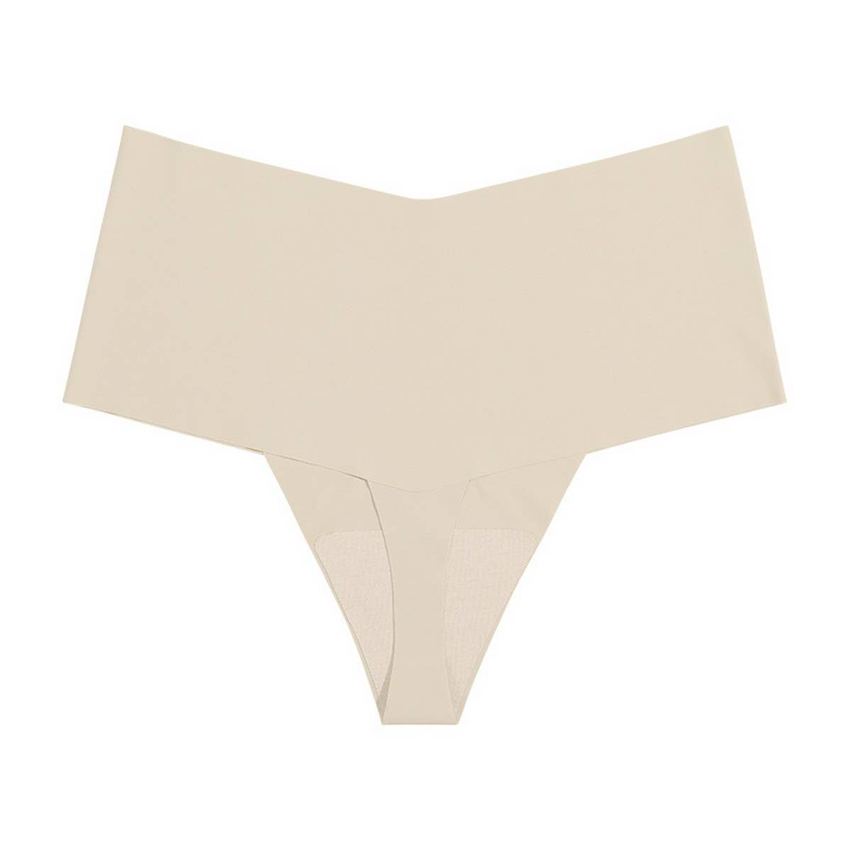 HIGH WAISTED LARGE SIZE SEAMLESS ICE SILK THONG