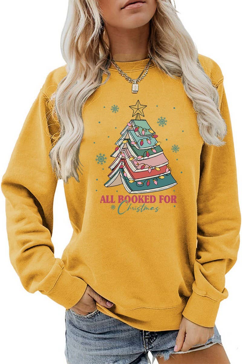 CWTBLL01325_LETTER PRINT CREW NECK CHRISTMAS SWEATSHIRT