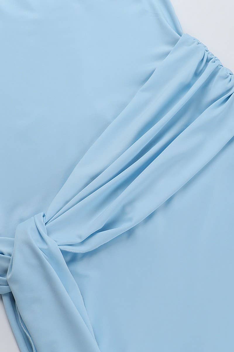 CWDTD0435_ELEGANT STRAPLESS RIBBON TIE BODYCON MAXI DRESS