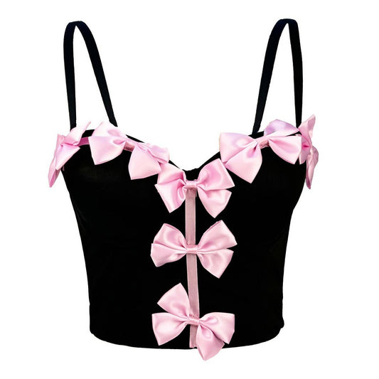 NEW SWEET BOW DESIGN HERRINGBONE BRA_CWMM4146