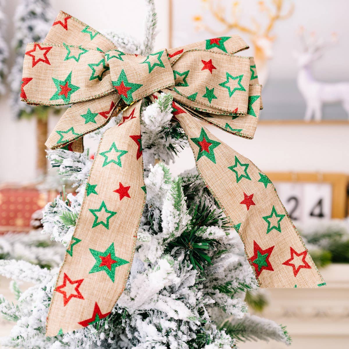 CWMM10252_ST. PATRICK DAY CHRISTMAS RIBBON BOW ORNAMENTS