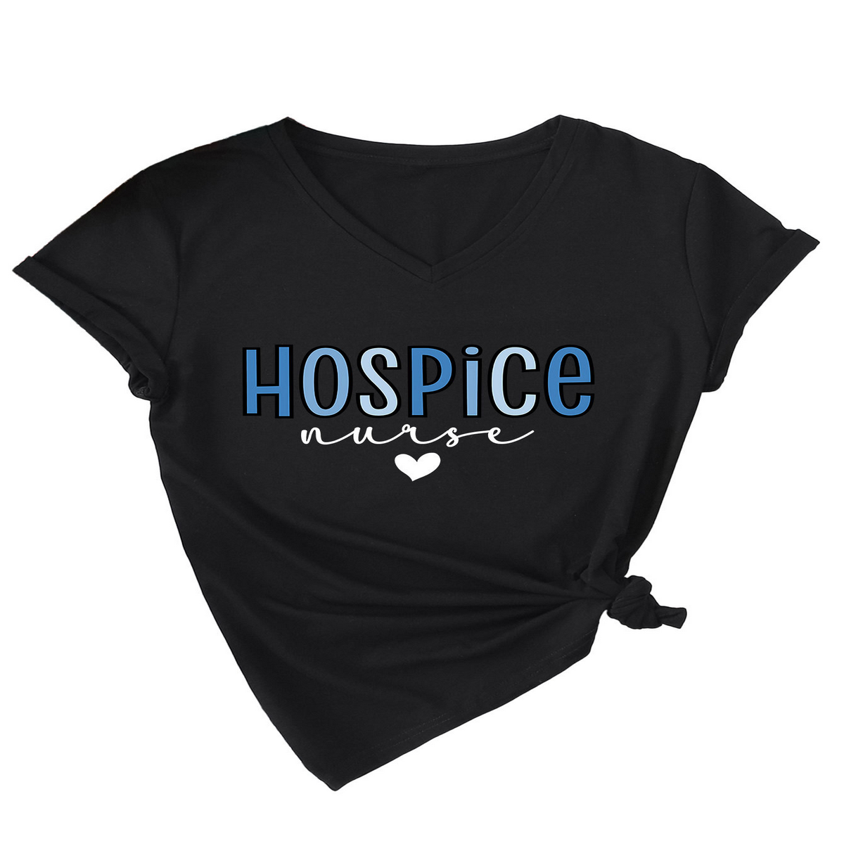Heart Print V-Neck Tee ? Women¡¯s Casual Loose