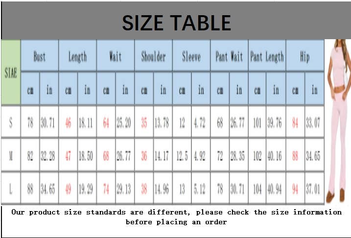 CWSTB2029_SLIM FIT LOW RISE FLARE PANTS & CROP TOP SET