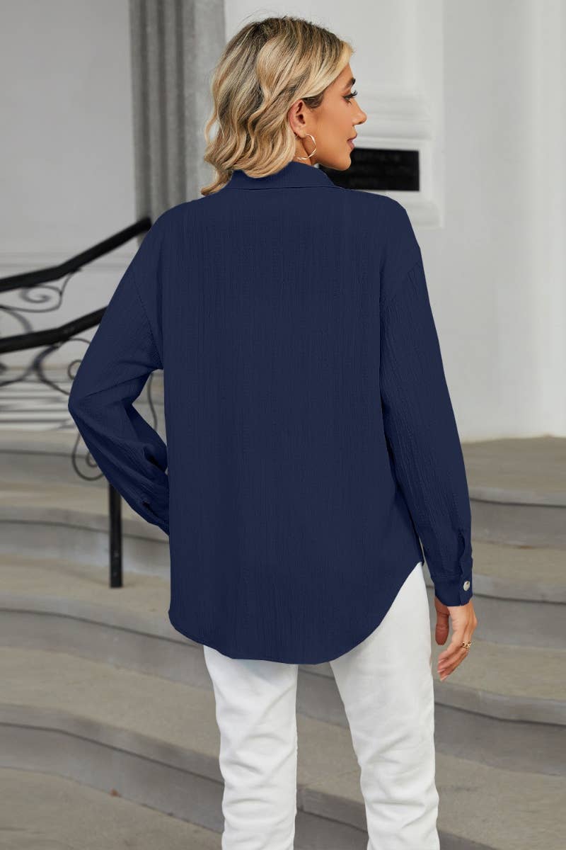 CWTSTL2301_CASUAL LOOSE BUTTON-UP LONG-SLEEVED SHIRT