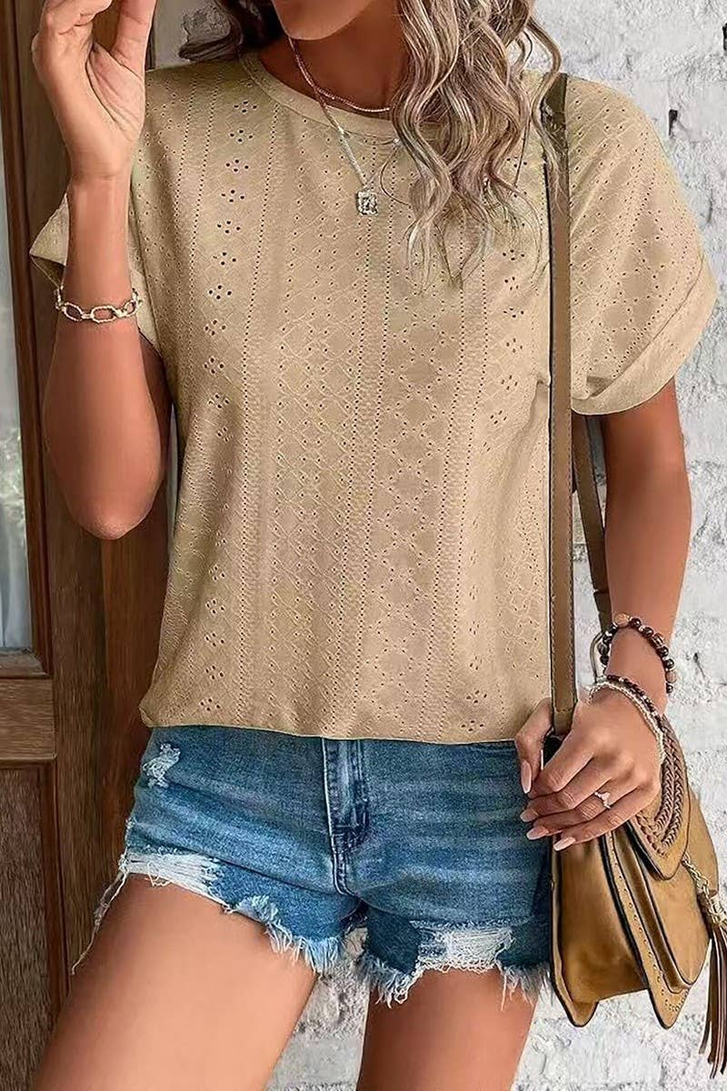 CWTTS1321_SUMMER NEW ROUND NECK LOOSE SHORT SLEEVE T-SHIRT