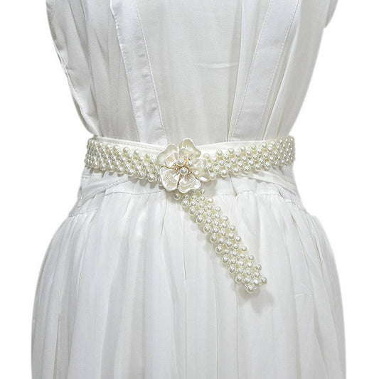 WIDE BELT WITH FLORAL RHINESTONES AND PEARLS_CWABE0500