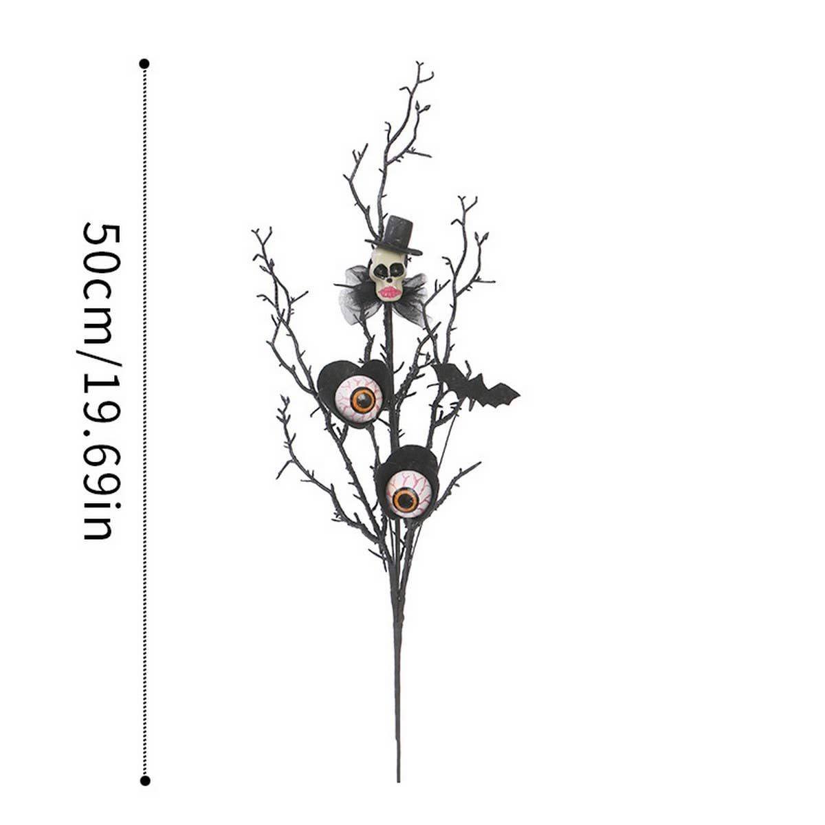 Creative Skull Eye Floral Pick Halloween Decor_CWMM9905