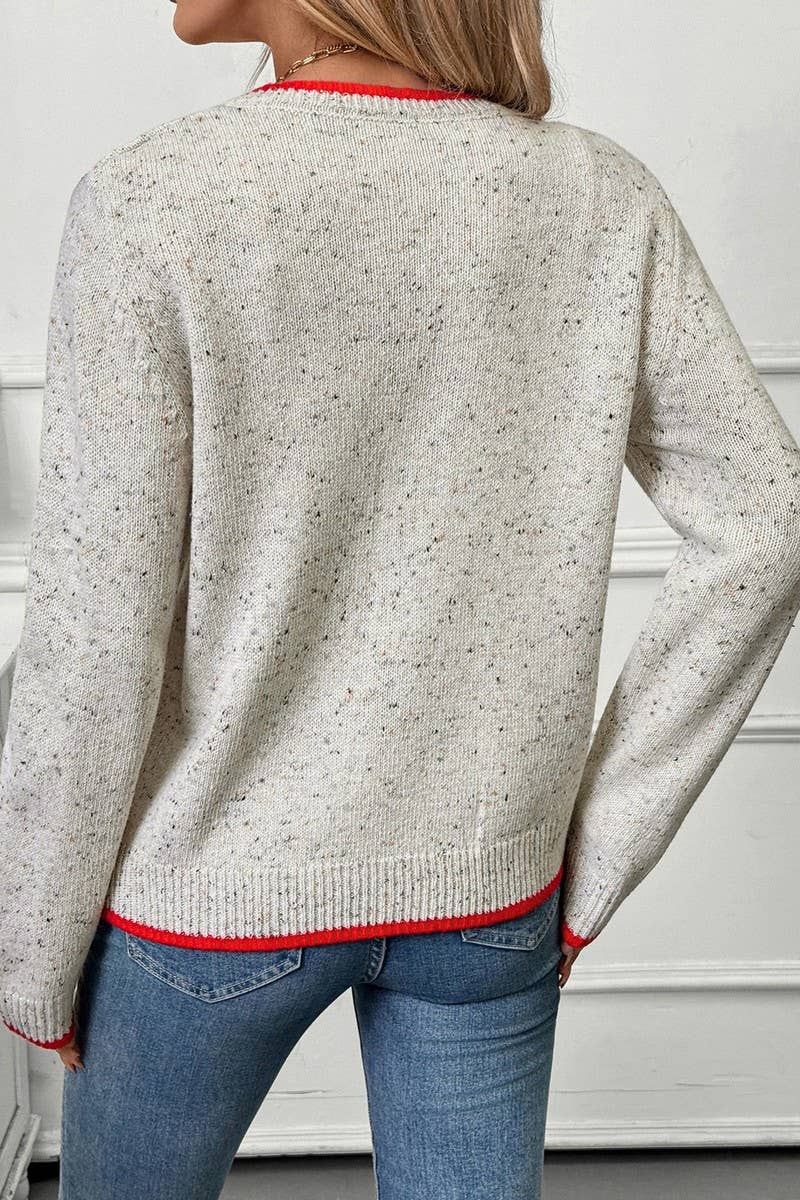 CWOCAL00596_CASUAL COLORBLOCK KNIT CARDIGAN JACKET