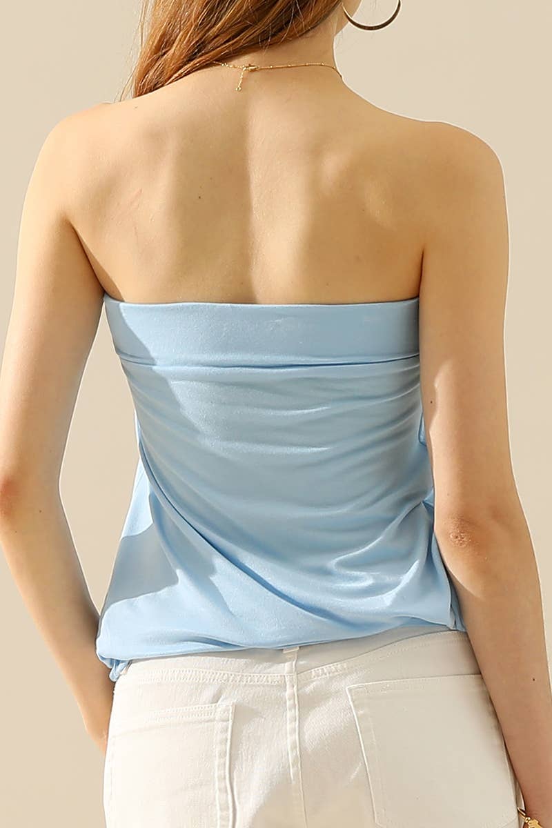 AWTTSL130_Basic Sleeveless Pleated Tube Top