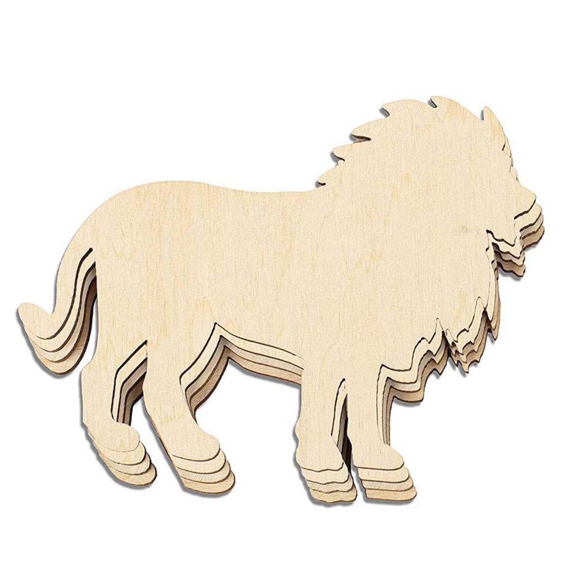 CWASC2676_JUNGLE ANIMAL HANDMADE DIY WOODEN CRAFTS