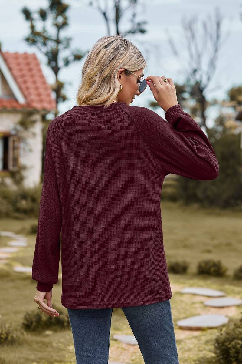 CWTTL1566_Round neck Long Sleeve Top