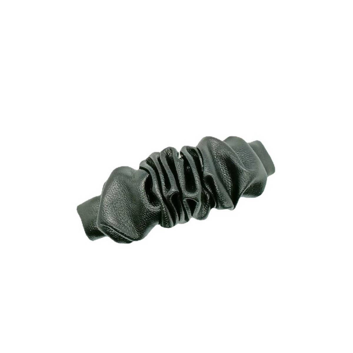 Minimalist Ruched PU Leather Top Hair Clip