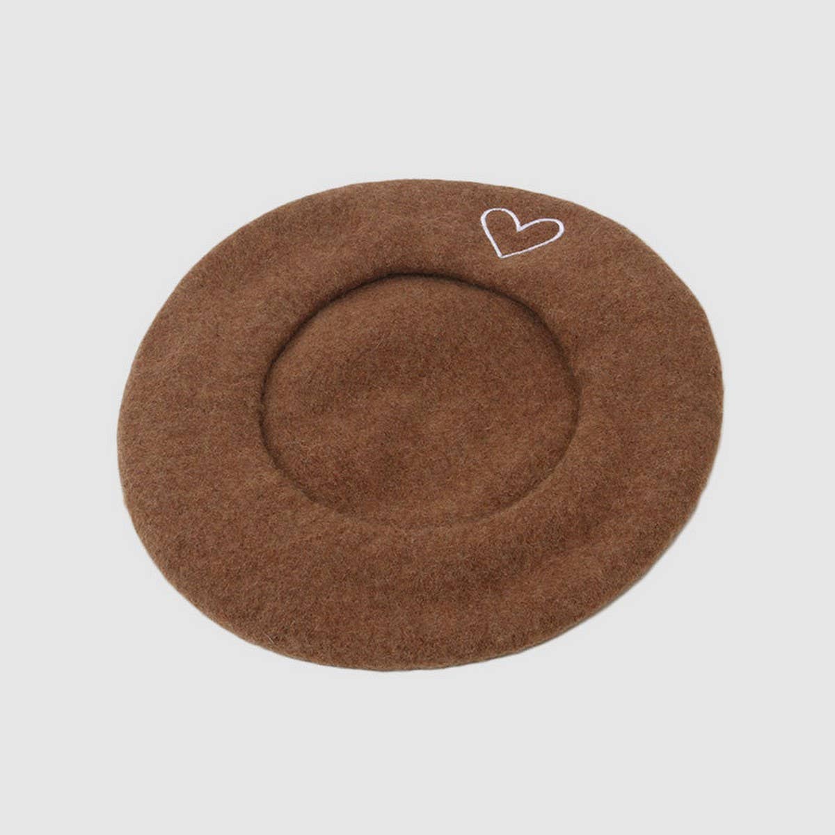 HEART EMBROIDERED FASHION COMMUTER BERET_CWAH1944