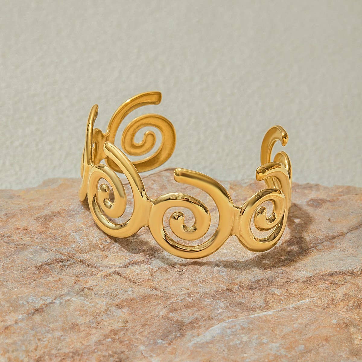 Elegant Hollow Open Cuff Bracelet for Women