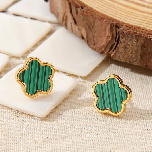 FASHION DOUBLE-SIDED FIVE-LEAF CLOVER EARRINGS_CWMM3615