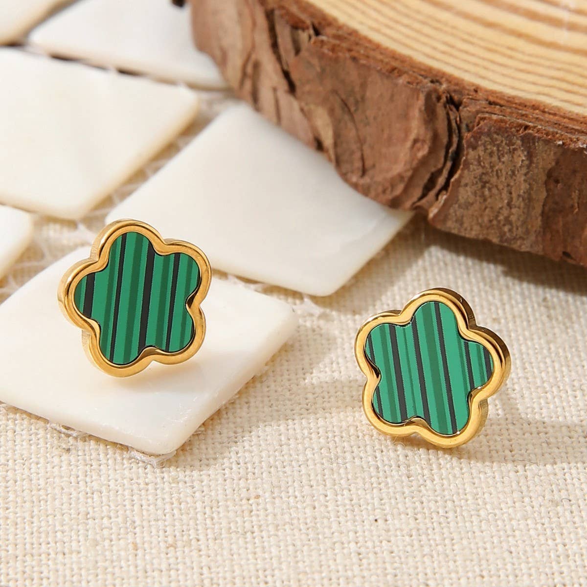 FASHION DOUBLE-SIDED FIVE-LEAF CLOVER EARRINGS_CWMM3615