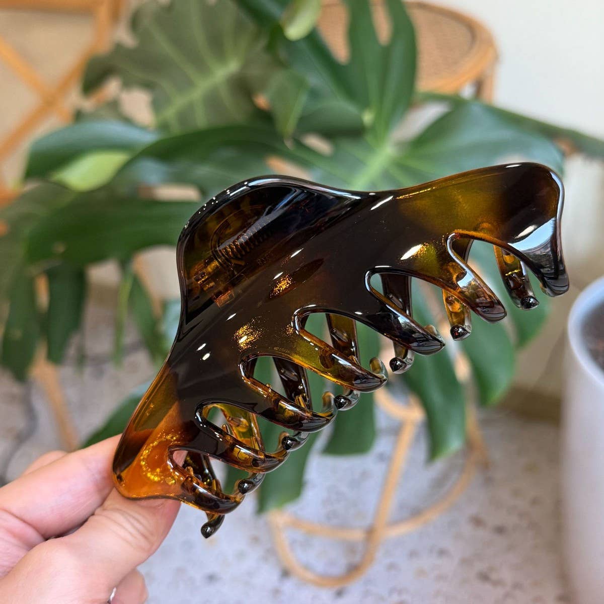 CWAHA4584_NEW SIMPLE BUTTERFLY BUCKLE KEEL HAIRPIN