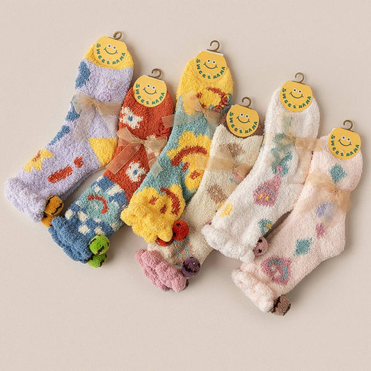 CUTE CARTOON SMILING FACE SOCKS
