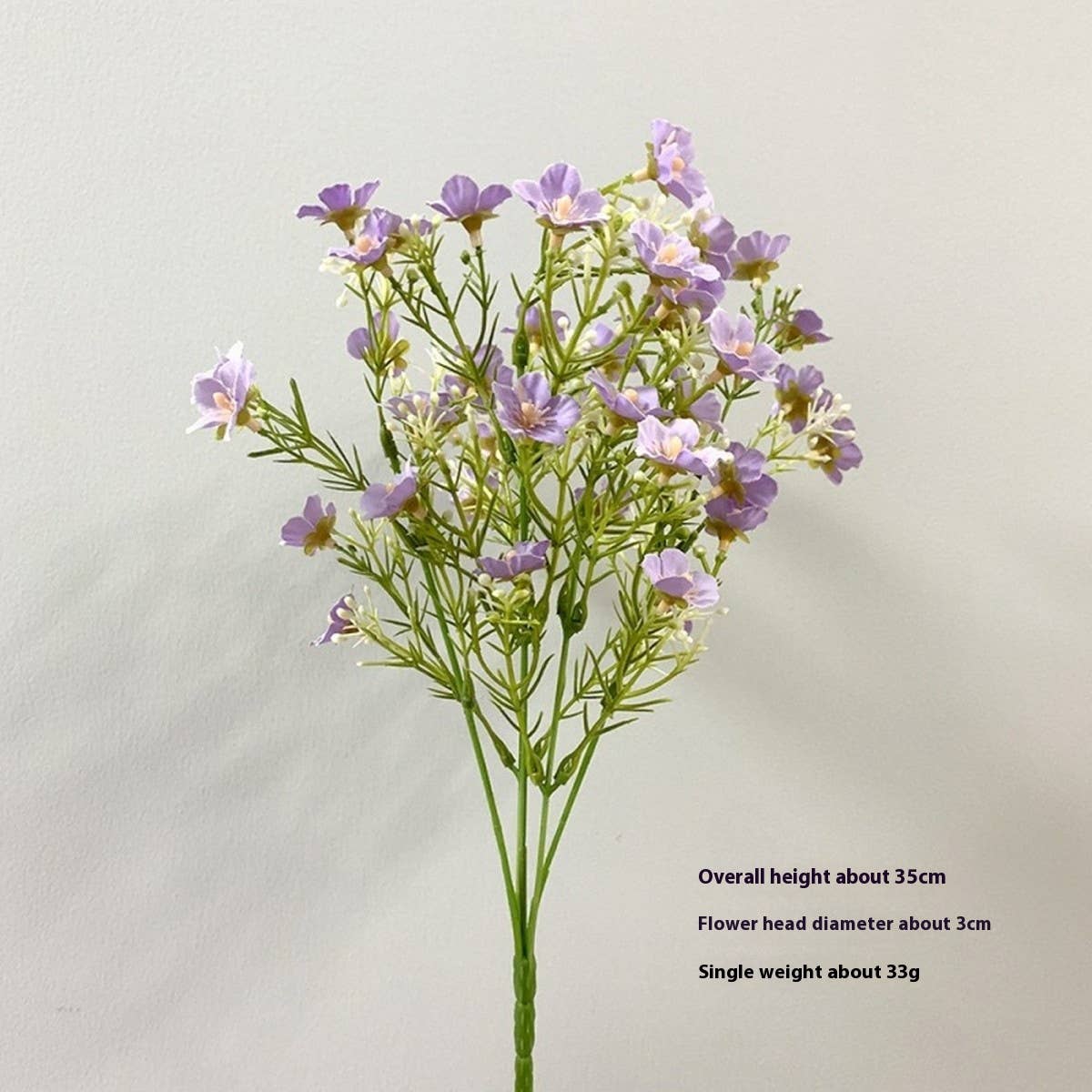Colorful Gypsophila Spray with 6 Branches Faux