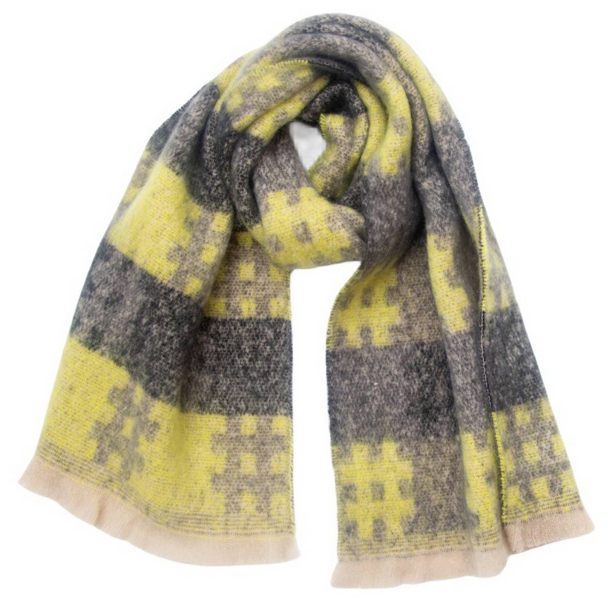 Circle Yarn Jacquard Scarf ? Unisex Winter Wrap